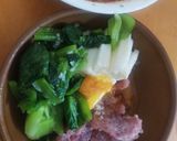 ☆小松菜のお浸しと大和芋マグロの付け合せ作り方3写真