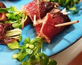 かいわれ大根の鰹のたたき巻きサラダ作り方2写真