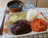 銀座はと屋のハンバーグナポリタンセット♪作り方7写真