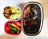 タンパク質多めお弁当㉓お誕生日のお赤飯作り方7写真