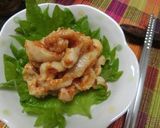茹でて混ぜるだけ☆　鶏皮でチャンジャ風作り方3写真