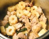 鶏肉とちくわぶの甘辛煮作り方4写真