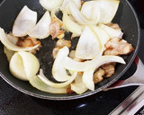 厚揚げ、豚ばら玉ねぎ小松菜であんかけ炒め作り方2写真
