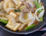 厚揚げ、豚ばら玉ねぎ小松菜であんかけ炒め作り方6写真
