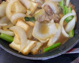 厚揚げ、豚ばら玉ねぎ小松菜であんかけ炒め作り方6写真