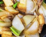 厚揚げ、豚ばら玉ねぎ小松菜であんかけ炒め作り方7写真