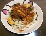 牡蠣と野菜のアラビアータ作り方5写真