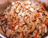 御馳走とりごぼう炊き込み御飯作り方3写真