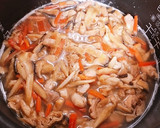 御馳走とりごぼう炊き込み御飯作り方5写真