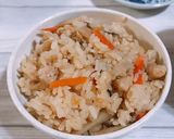 御馳走とりごぼう炊き込み御飯作り方6写真