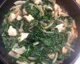 縮みほうれん草たっぷり親子丼作り方4写真
