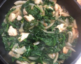 縮みほうれん草たっぷり親子丼作り方4写真