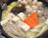 簡単　絶品　おうちで鶏団子鍋作り方4写真
