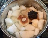 大根と豚バラ肉の味噌煮作り方3写真