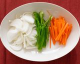 ☆簡単☆千切り野菜の鯖黒酢あんかけ作り方3写真