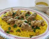 大皿から食べる！ヨルダンごはんのマンサフ作り方13写真