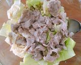 包丁不要♡キャベツと豚肉のバターポン酢作り方3写真