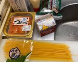 明太子スパゲッティ(たらこスパゲティ)作り方1写真