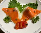 タラモサラダの　紅白布団作り方6写真