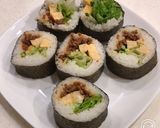 レンジで簡単!キンパ風、韓国海苔巻き!作り方21写真