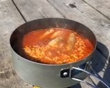 【山ごはん】トマトチーズ辛ラーメン作り方3写真
