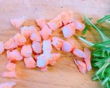 水菜と海老のふわふわ卵和風スープ作り方2写真