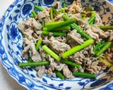にんにくの芽と豚肉炒め作り方4写真