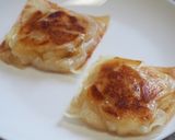 春巻きの皮で焼きアップルパイ！1枚で2個作り方7写真