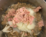 簡単白菜とツナときのこのみぞれ煮作り方2写真