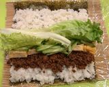 レンジで簡単!キンパ風、韓国海苔巻き!作り方16写真