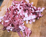 細切り豆腐と豚肉のごま油炒め作り方3写真
