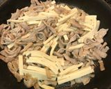 細切り豆腐と豚肉のごま油炒め作り方5写真