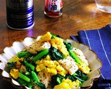 小松菜と卵と鶏胸肉の中華風レンチン和え作り方16写真