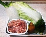 ふんわり鶏団子と白菜のトロトロ煮作り方1写真
