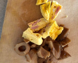 納豆とちくわ・卵焼きの混ぜご飯作り方2写真
