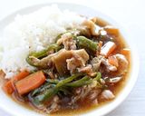 簡単に♪【豚ザーサイあんかけ丼】作り方6写真