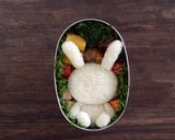 キャラ弁　全身うさぎのモフィー作り方4写真