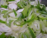 エコクッキング　ねぎたっぷり和風パスタ作り方1写真