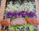 メンチと野菜も海苔で太巻き！作り方8写真