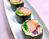 メンチと野菜も海苔で太巻き！作り方13写真