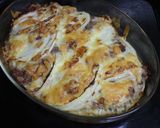 時短＆手抜き♫玉葱＆挽き肉の重ね焼き作り方6写真