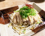 蒸し鶏と湯引きモヤシの辛味ダレ作り方5写真
