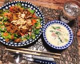 菜の花とベーコンの豆乳スープパスタ作り方5写真