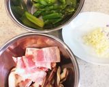 アスパラとベーコンきのこのクリームパスタ作り方3写真