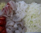 簡単豪華☆シーフードあおさパエリア作り方1写真