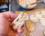 鶏豆腐ミンチ１「レンコンはさみ焼」作り方3写真