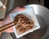 粘り気無し！ジャコと柚子胡椒の納豆パスタ作り方1写真