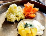 じゃが芋へ　みそ味クリーム添え作り方5写真