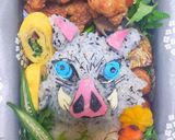 鬼滅の刃★嘴平伊之助キャラ弁作り方17写真