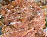 レンジりんごソースひき肉のせドーム蒸し作り方15写真